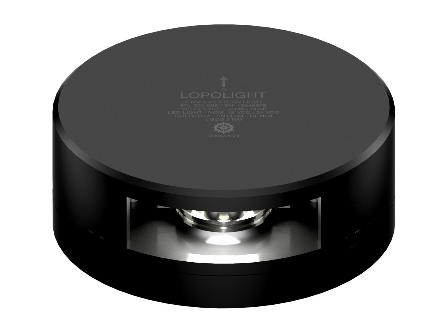 2nm 135° White, stern, black anodized 2nm 135° White, stern, black anodized